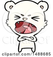 Poster, Art Print Of Angry Cartoon Polar Bear