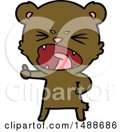 Poster, Art Print Of Angry Cartoon Bear