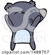 Poster, Art Print Of Cartoon Whistling Bear