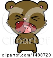 Poster, Art Print Of Angry Cartoon Bear