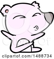 Poster, Art Print Of Cartoon Whistling Bear