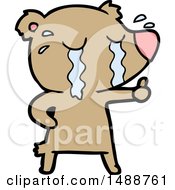 Cartoon Crying Bear