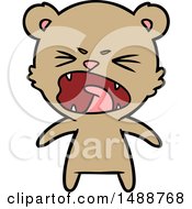 Poster, Art Print Of Angry Cartoon Bear