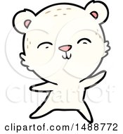 Happy Cartoon Polar Bear Dancing