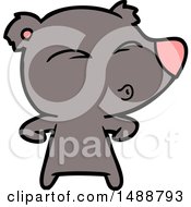 Poster, Art Print Of Cartoon Whistling Bear