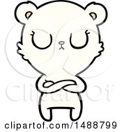 Peaceful Cartoon Polar Bear