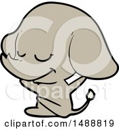 Cartoon Smiling Elephant