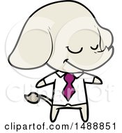 Cartoon Smiling Elephant Manager by lineartestpilot