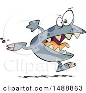 Clipart Of A Cartoon Voracious Monster Royalty Free Vector Illustration