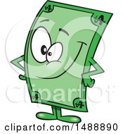 Cartoon Dollar Bill Mascot Character