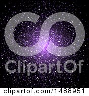 Clipart Of A Purple Stars Or Glitter Background Royalty Free Vector Illustration