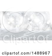 Clipart Of A 3d Snowy Background With Stars Royalty Free Illustration