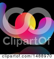 Clipart Of An Abstract 3D Shape Royalty Free Vector Illustration