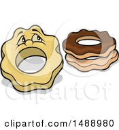 Clipart Of A Cookie Character Royalty Free Vector Illustration