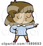 Cartoon Clipart Indifferent Woman Accusing