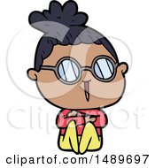 Poster, Art Print Of Woman Wearing Spectacles