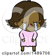 Cartoon Clipart Girl Crying