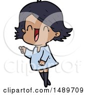 Cartoon Clipart Happy Woman