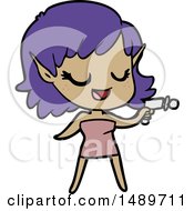 Happy Cartoon Clipart Space Girl With Ray Gun by lineartestpilot
