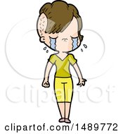 Cartoon Clipart Crying Girl