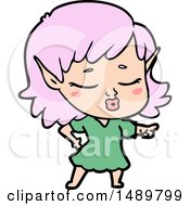 Pretty Cartoon Clipart Elf Girl