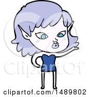 Pretty Cartoon Clipart Elf Girl