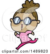 Poster, Art Print Of Woman Wearing Spectacles