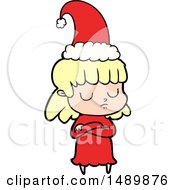 Cartoon Clipart Indifferent Woman