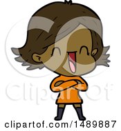 Cartoon Clipart Laughing Woman