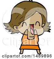 Cartoon Clipart Happy Woman