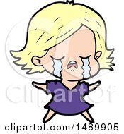 Cartoon Clipart Girl Crying