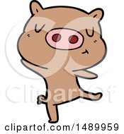 Poster, Art Print Of Cartoon Pig Dancing