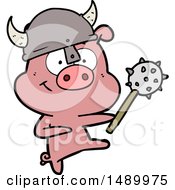 Poster, Art Print Of Cartoon Pig Pointing