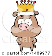 Poster, Art Print Of Happy Cartoon Pig