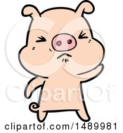 Poster, Art Print Of Cartoon Grumpy Pig