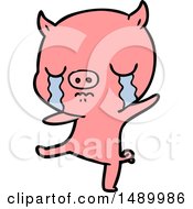 Clipart Cartoon Pig Crying