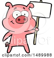 Poster, Art Print Of Happy Cartoon Pig