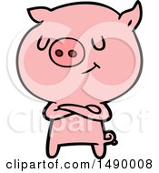 Clipart Happy Cartoon Pig
