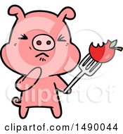 Poster, Art Print Of Cartoon Angry Pig
