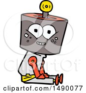 Clipart Happy Cartoon Robot