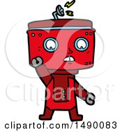 Clipart Cartoon Robot Waving