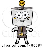 Clipart Happy Cartoon Robot