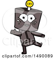 Poster, Art Print Of Happy Cartoon Robot Dancing