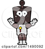 Clipart Happy Cartoon Robot