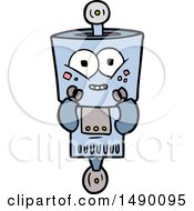 Clipart Happy Cartoon Robot