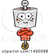 Clipart Happy Cartoon Robot