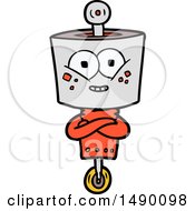 Poster, Art Print Of Happy Cartoon Robot