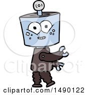 Clipart Happy Cartoon Robot