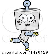 Clipart Happy Cartoon Robot