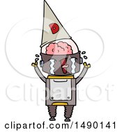 Clipart Cartoon Crying Robot